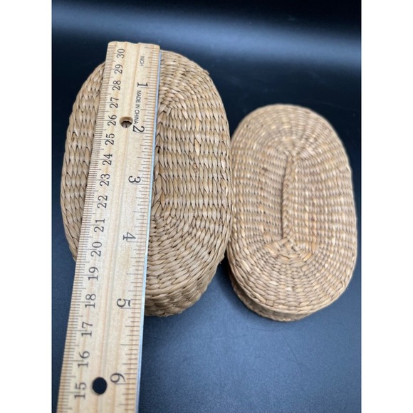 Vintage Sweet Grass Woven Oval‎ Basket With Lid - Picture 5 of 6